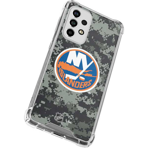 NHL New York Islanders Camo Galaxy A53 5G Clear Case