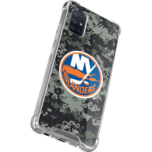 NHL New York Islanders Camo Galaxy A71 5G Clear Case