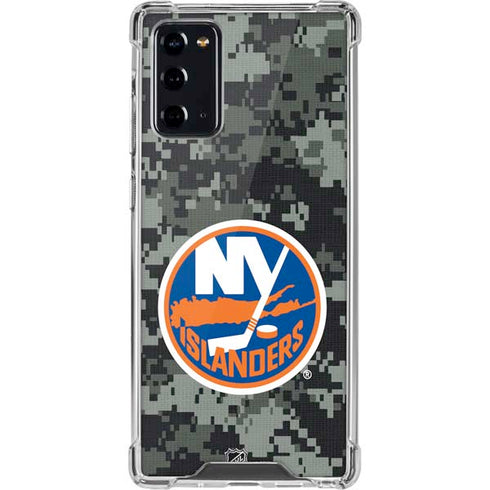 NHL New York Islanders Camo Galaxy Note20 5G Clear Case