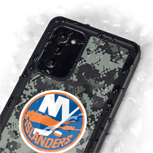 NHL New York Islanders Camo Galaxy Note20 5G Waterproof Case