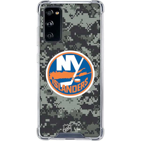 NHL New York Islanders Camo Galaxy S20 FE Clear Case