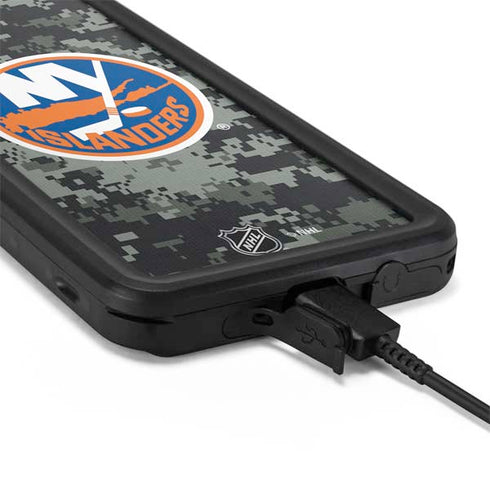 NHL New York Islanders Camo Galaxy S20 Plus Waterproof Case