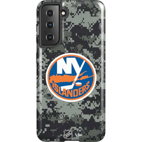 NHL New York Islanders Camo Galaxy S21 5G Pro Case