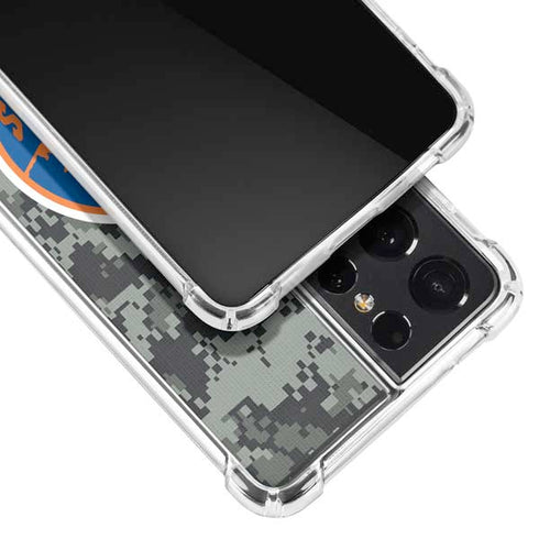 NHL New York Islanders Camo Galaxy S21 Ultra 5G Clear Case
