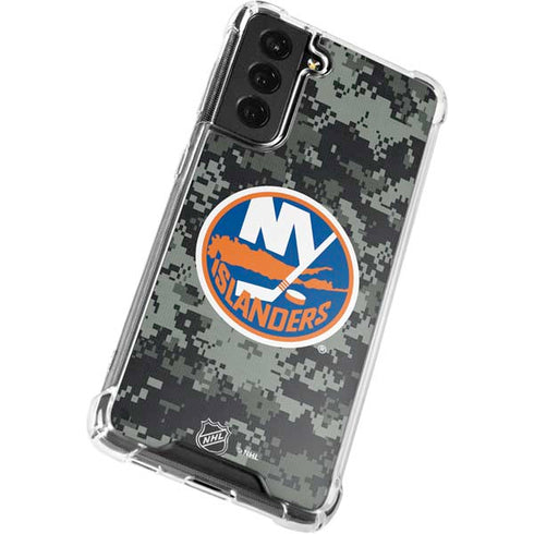 NHL New York Islanders Camo Galaxy S22 Plus Clear Case