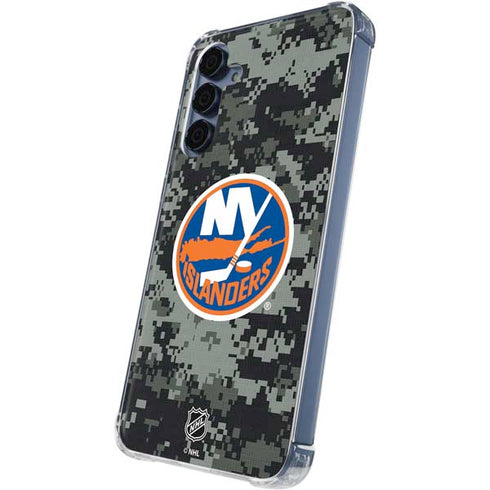 NHL New York Islanders Camo Galaxy S24 Clear Case