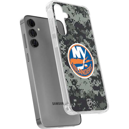 NHL New York Islanders Camo Galaxy S24 Plus Clear Case