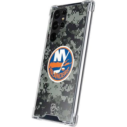 NHL New York Islanders Camo Galaxy S24 Ultra Clear Case
