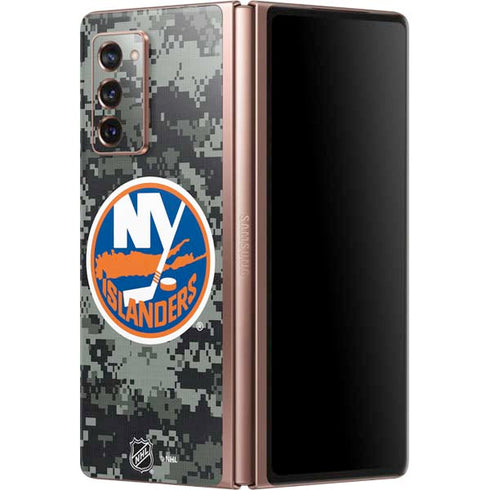 NHL New York Islanders Camo Galaxy Z Fold2 5G Skin