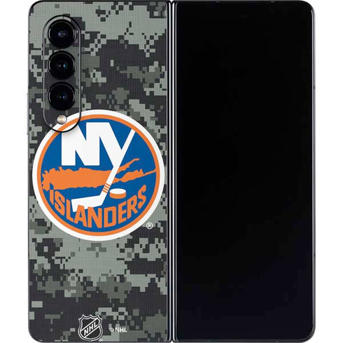 NHL New York Islanders Camo Galaxy Z Fold4 5G Skin