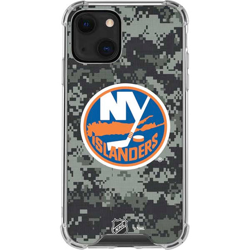 NHL New York Islanders Camo iPhone 13 Mini Clear Case