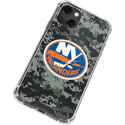 NHL New York Islanders Camo iPhone 13 Mini Clear Case