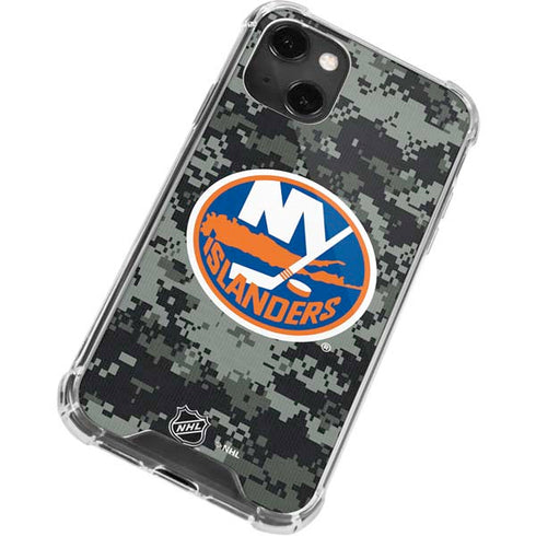 NHL New York Islanders Camo iPhone 14 Plus Clear Case