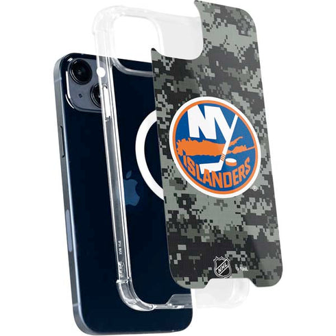 NHL New York Islanders Camo iPhone 15 Plus MagSafe Case