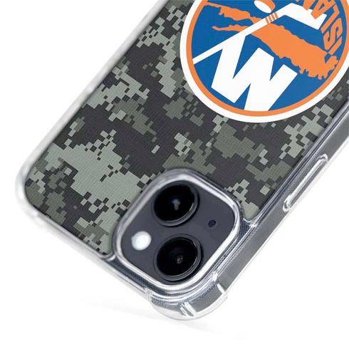 NHL New York Islanders Camo iPhone 15 Plus MagSafe Case
