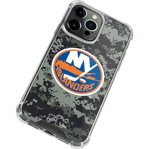 NHL New York Islanders Camo iPhone 15 Pro Clear Case