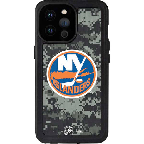 NHL New York Islanders Camo iPhone 14 Pro Max Waterproof Case