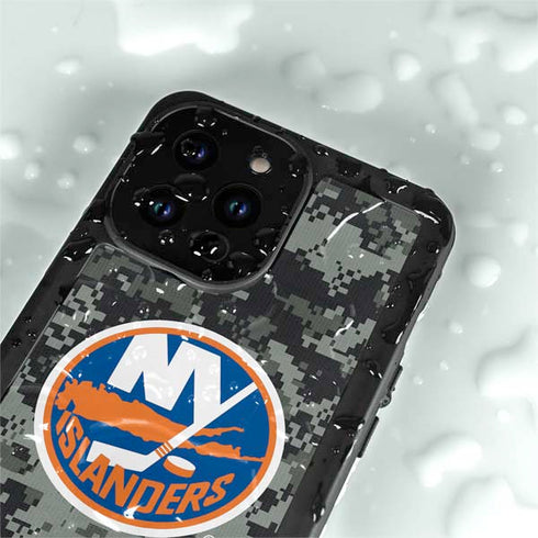 NHL New York Islanders Camo iPhone 14 Pro Max Waterproof Case