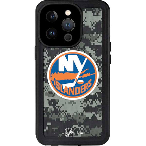 NHL New York Islanders Camo iPhone 14 Pro Waterproof Case
