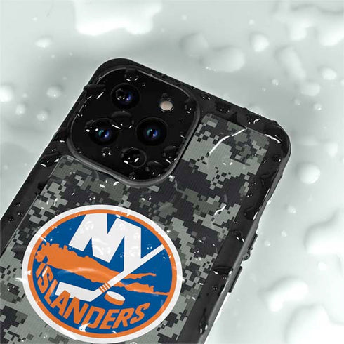 NHL New York Islanders Camo iPhone 14 Pro Waterproof Case