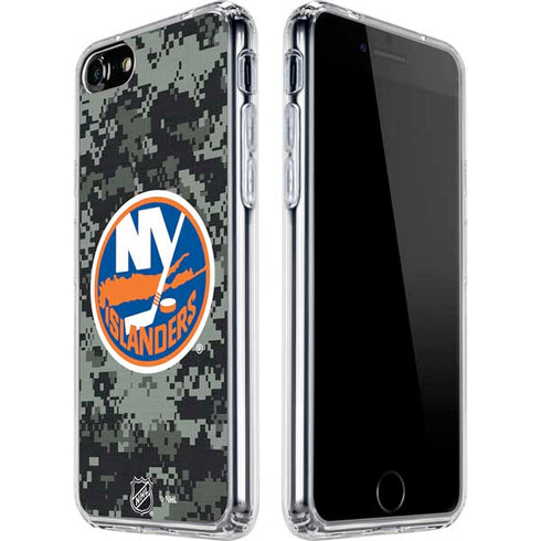 NHL New York Islanders Camo iPhone SE (2nd & 3rd Gen) Clear Case