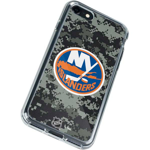 NHL New York Islanders Camo iPhone SE (2nd & 3rd Gen) Clear Case