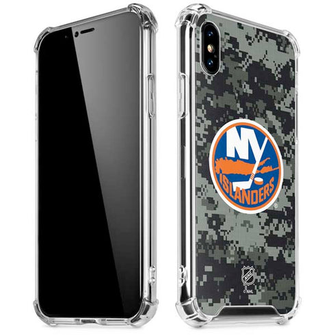 NHL New York Islanders Camo iPhone XS Max Clear Case