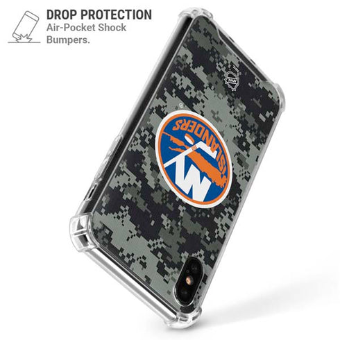 NHL New York Islanders Camo iPhone XS Max Clear Case