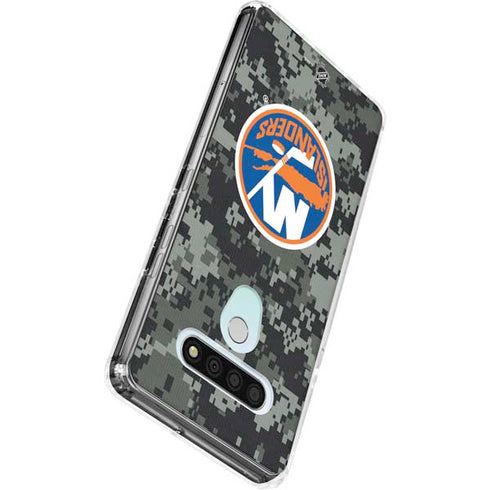 NHL New York Islanders Camo LG Stylo 6 Clear Case