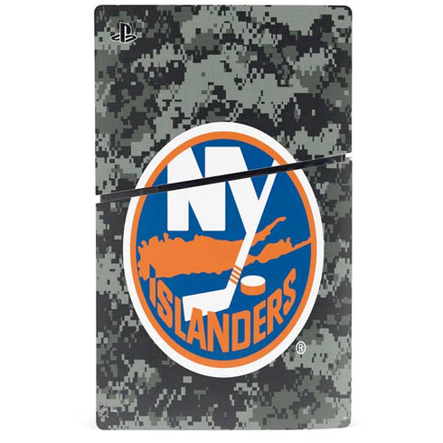 NHL New York Islanders Camo PS5 Slim Disk Console Skin