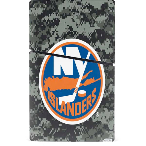 NHL New York Islanders Camo PS5 Slim Digital Edition Bundle Skin