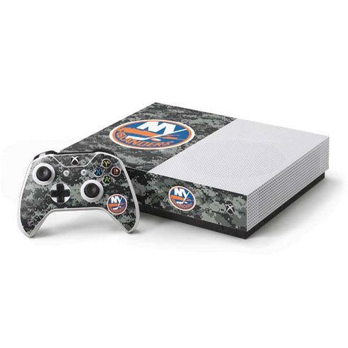 NHL New York Islanders Camo Xbox One S All-Digital Edition Bundle Skin