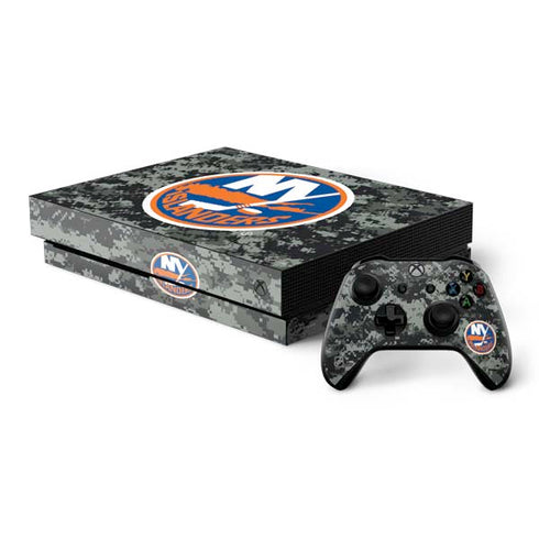 NHL New York Islanders Camo Xbox One X Bundle Skin