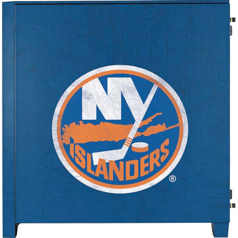 NHL New York Islanders Distressed Corsair 4000D Tempered Glass Mid-Tower ATX Case Skin