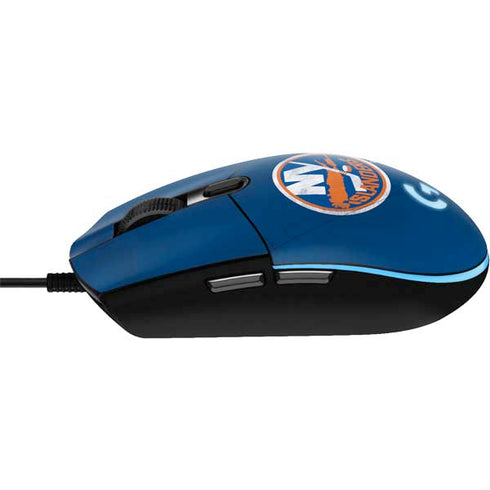 NHL New York Islanders Distressed G203 Prodigy RGB Wired Gaming Mouse Skin