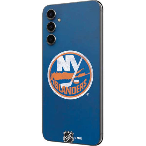 NHL New York Islanders Distressed Galaxy A14 5G Skin