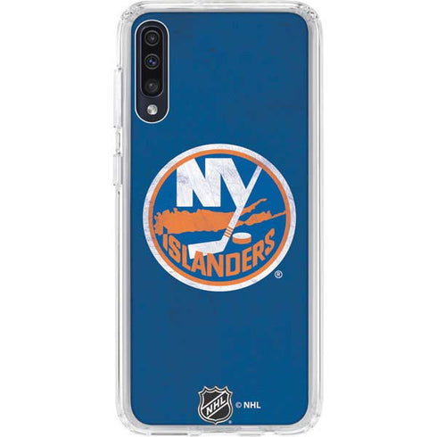 NHL New York Islanders Distressed Galaxy A50 Clear Case