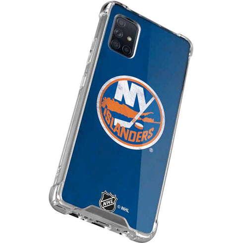 NHL New York Islanders Distressed Galaxy A51 5G Clear Case