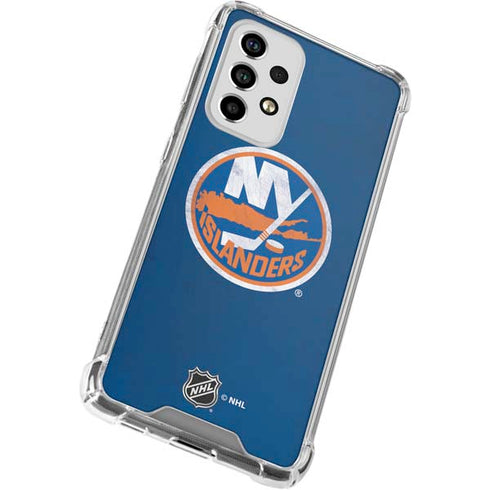 NHL New York Islanders Distressed Galaxy A53 5G Clear Case