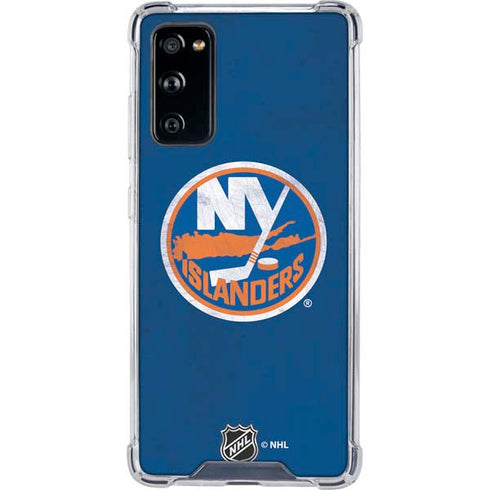NHL New York Islanders Distressed Galaxy S20 FE Clear Case