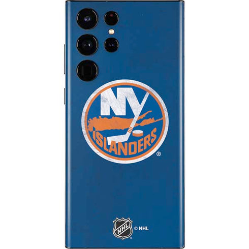 NHL New York Islanders Distressed Galaxy S22 Ultra Skin