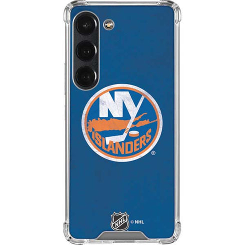 NHL New York Islanders Distressed Galaxy S23 Clear Case