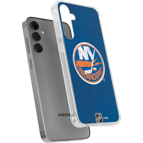 NHL New York Islanders Distressed Galaxy S24 Plus Clear Case