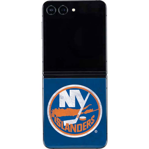 NHL New York Islanders Distressed Galaxy Z Flip5 5G Skin