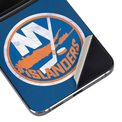 NHL New York Islanders Distressed Galaxy Z Flip5 5G Skin