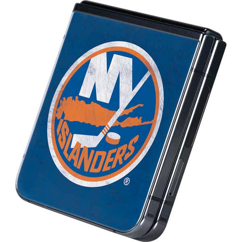 NHL New York Islanders Distressed Galaxy Z Flip5 5G Skin
