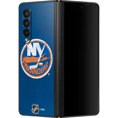NHL New York Islanders Distressed Galaxy Z Fold3 5G Skin