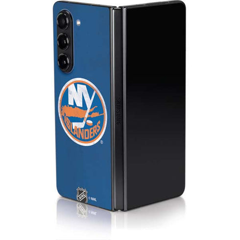 NHL New York Islanders Distressed Galaxy Z Fold5 5G Skin