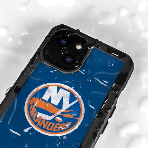 NHL New York Islanders Distressed iPhone 13 Mini Waterproof Case