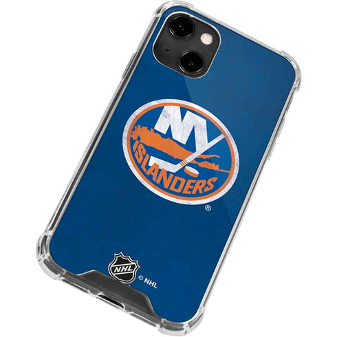 NHL New York Islanders Distressed iPhone 14 Clear Case